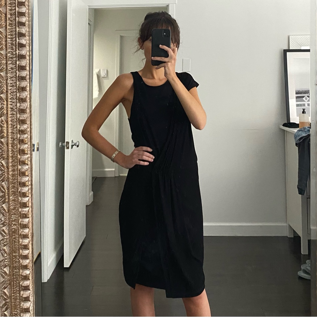 Carven Draped Asymmetric Tank Dress